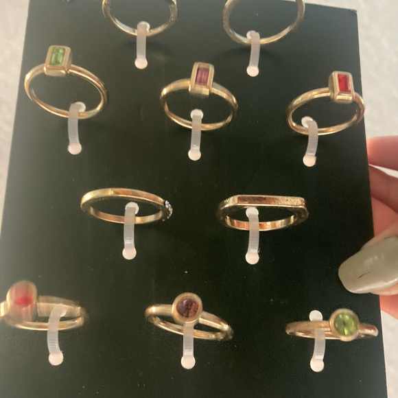 Ring set 10pc gold tone - Picture 1 of 3